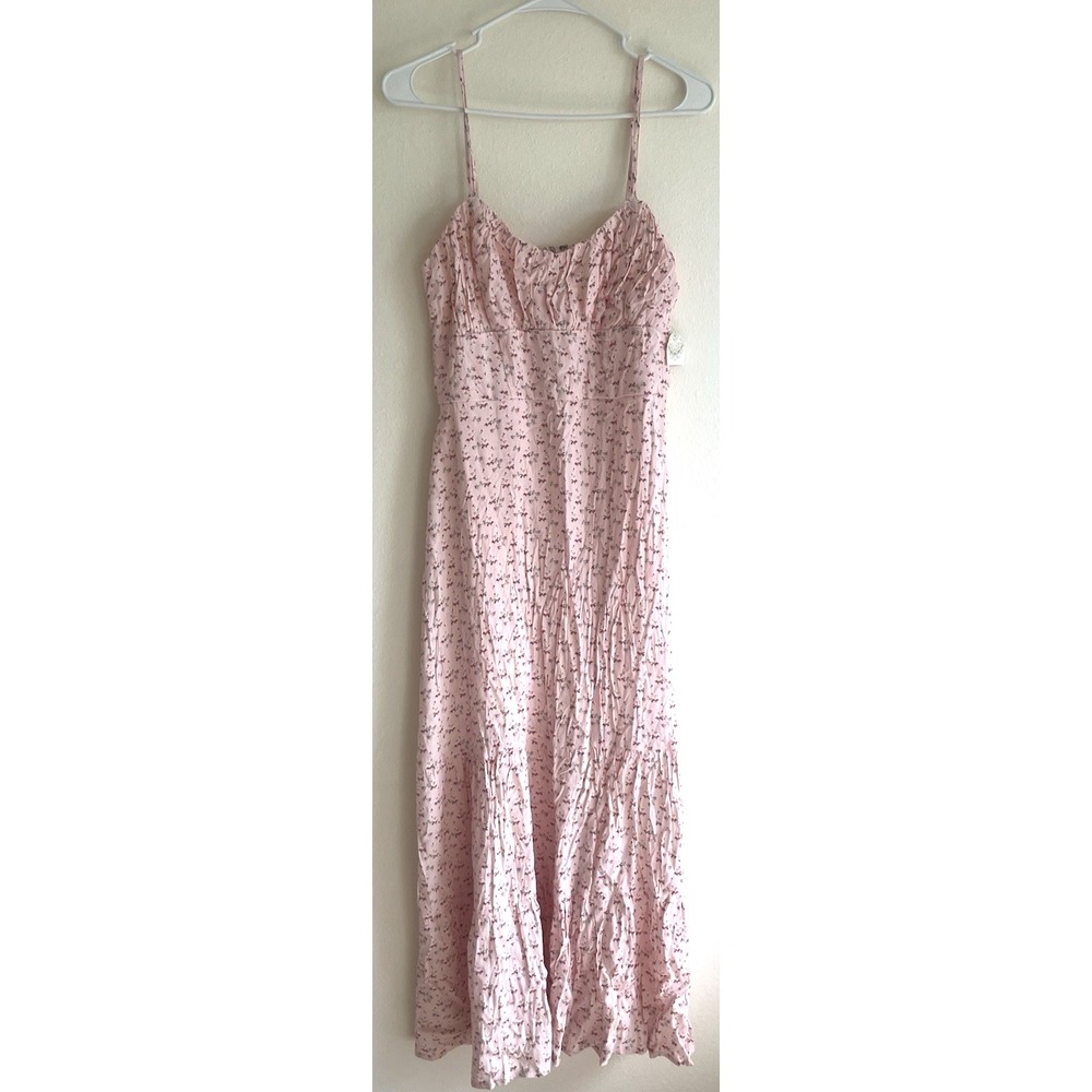 Altar'd State Pink Maxi Dress Flowers Sundress Size M Sleeveless NEW